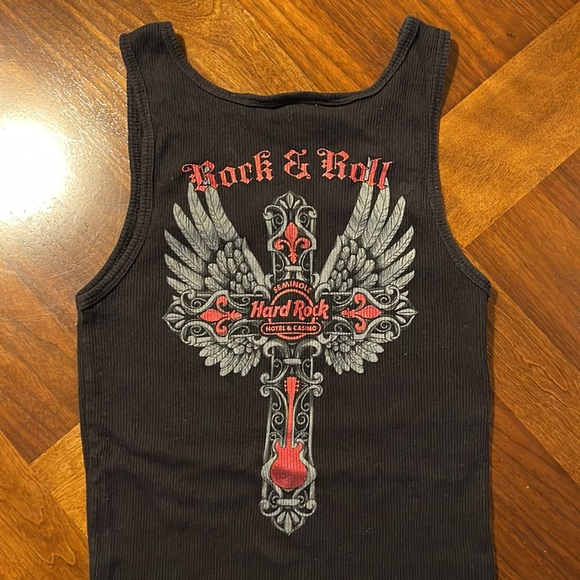 HARD ROCK CAFE LADIES' BLACK TANK - TAMPA ROCK 'N ROLL - SIZE MEDIUM - Picture 4 of 6